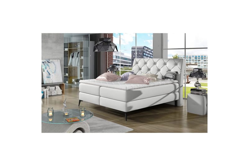 Boxspring Eltap Laos, Soft 17, Vit, 160x200 cm