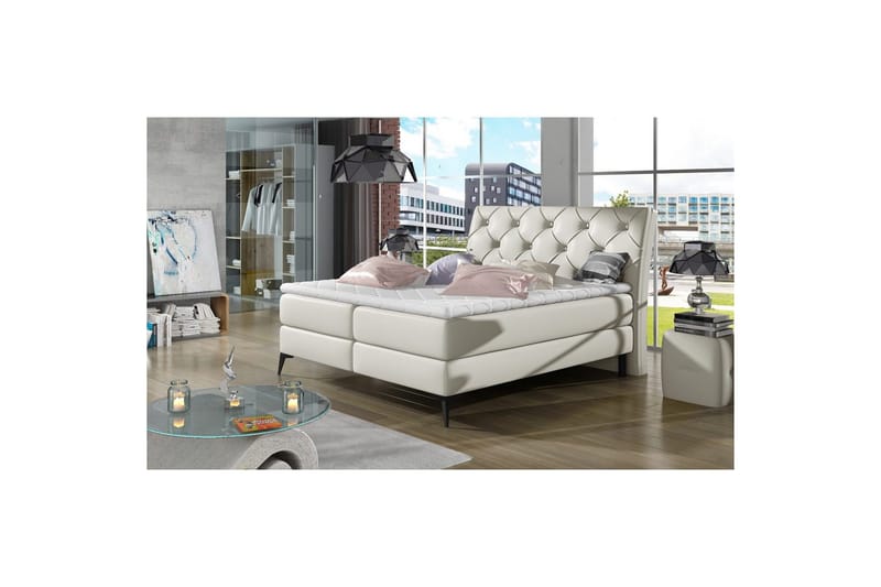 Boxspring Eltap Laos, Soft 33, Krämfärgad, 160x200 cm
