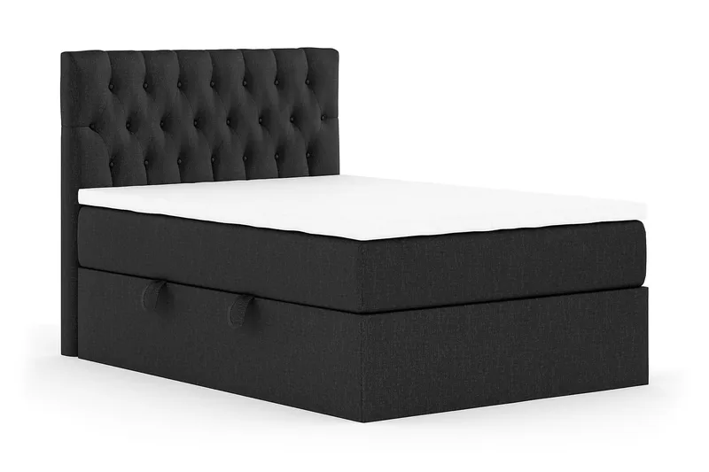 Boxy Box Bed 120x200 cm - Svart/Grå - Möbler - Sovrum - Sängar - Komplett Sängpaket
