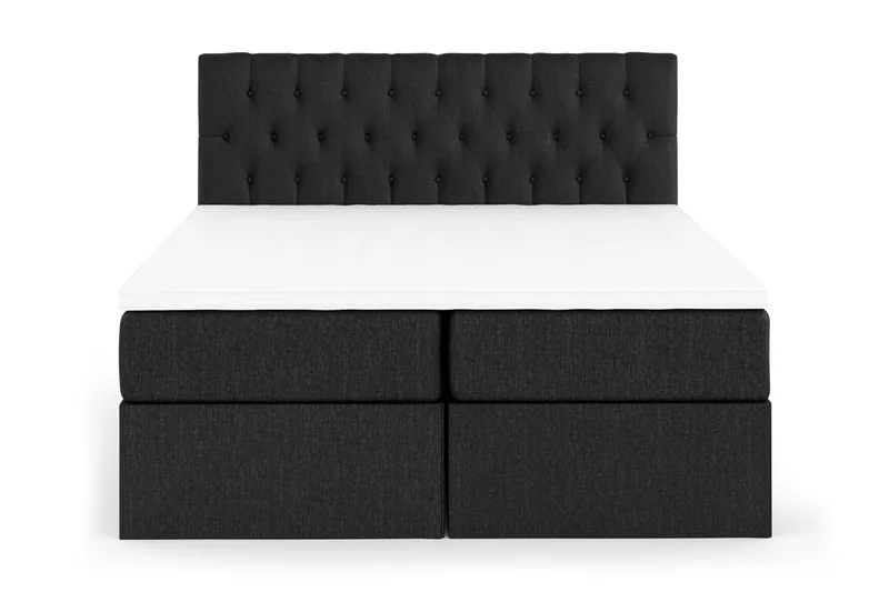 Boxy Komplett Sängpaket Box Bed 160x200 cm, Svart/Grå