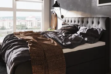 Boxy Komplett Sängpaket Box Bed 180x200 cm - Svart/Grå - Möbler - Sovrum - Sängar - Komplett Sängpaket
