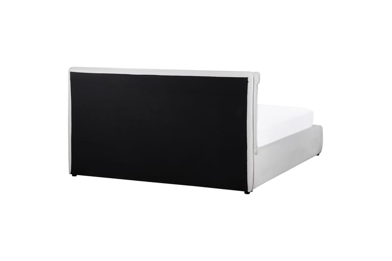 Braylon Sängram 160x200 cm i Sammet med Förvaring och Sänggavel - Vit - Möbler - Sovrum - Sängram & sängstomme