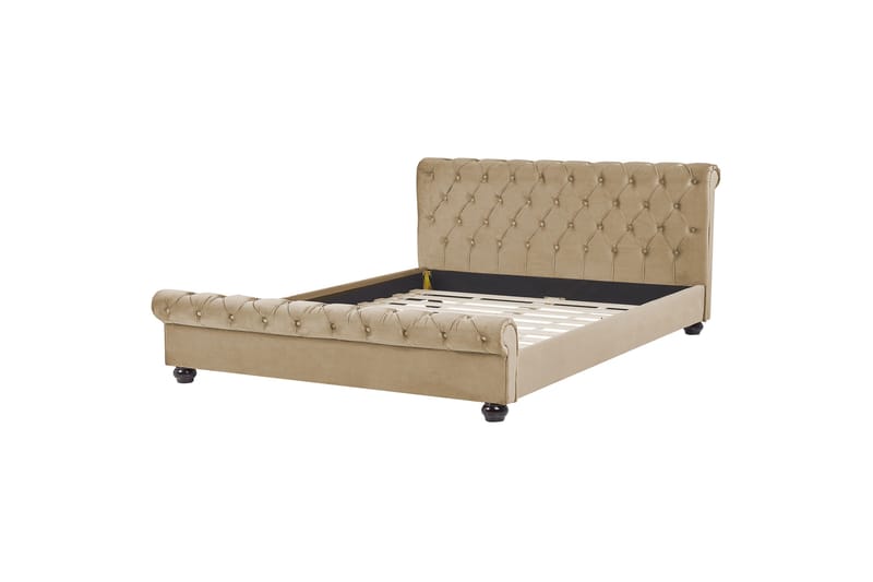 Bronson Vattensäng 180x200 cm, Beige/Mörkt trä