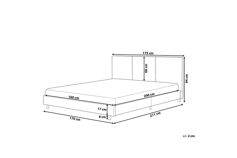 Brook Vattensäng 160x200 cm - Beige/Svart - Möbler - Sovrum - Sängar - Dubbelsängar