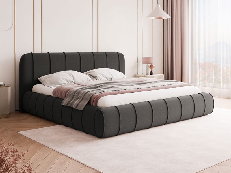 Calrosin Sängram 120x200 cm med Förvaring - Grå - Möbler - Sovrum - Sängar - Sängar med förvaring