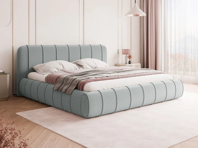 Calrosin Sängram 120x200 cm med Förvaring - Ljusgrå - Möbler - Sovrum - Sängar - Sängar med förvaring