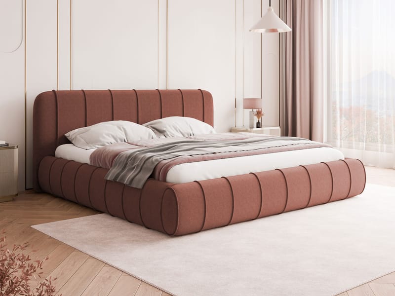 Calrosin Sängram 120x200 cm med Förvaring - Rosa - Möbler - Sovrum - Sängar - Sängar med förvaring