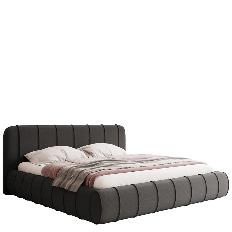 Calrosin Sängram 140x200 cm med Förvaring, Grå