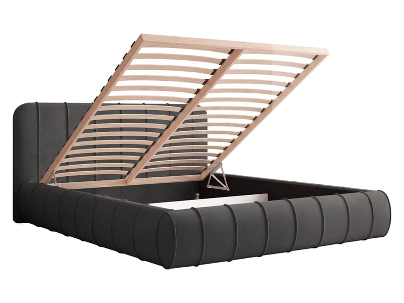 Calrosin Sängram 160x200 cm med Förvaring - Beige - Möbler - Sovrum - Sängar - Sängar med förvaring