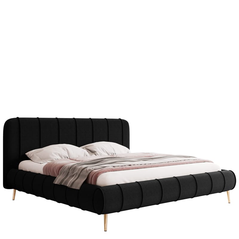Calrosin Sängram på ben 120x200 cm med Förvaring, Svart