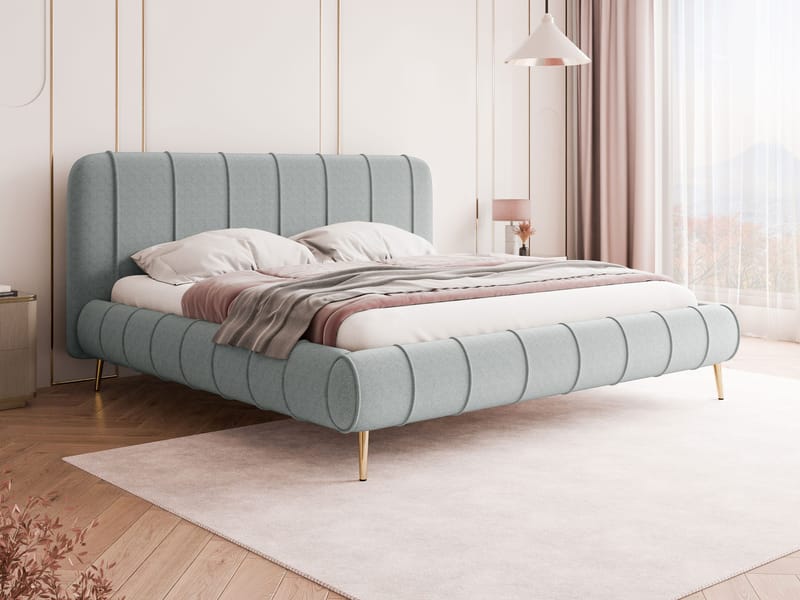 Calrosin Sängram på ben 120x200 cm med Förvaring - Ljusgrå - Möbler - Sovrum - Sängar - Sängar med förvaring