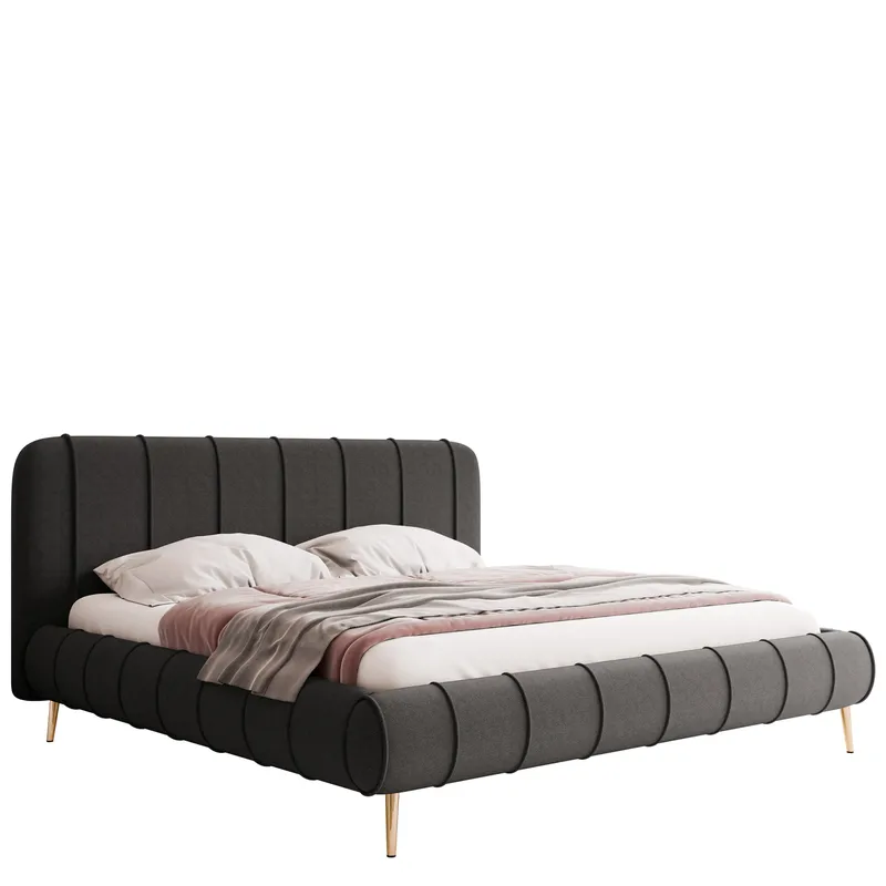 Calrosin Sängram på ben 120x200 cm med Förvaring, Grå