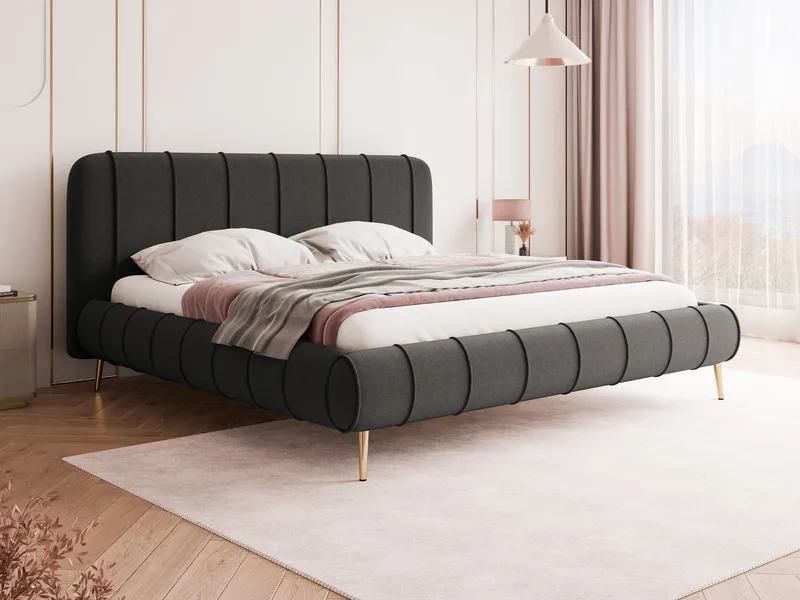 Calrosin Sängram på ben 160x200 cm med Förvaring - Grå - Möbler - Sovrum - Sängar - Sängar med förvaring