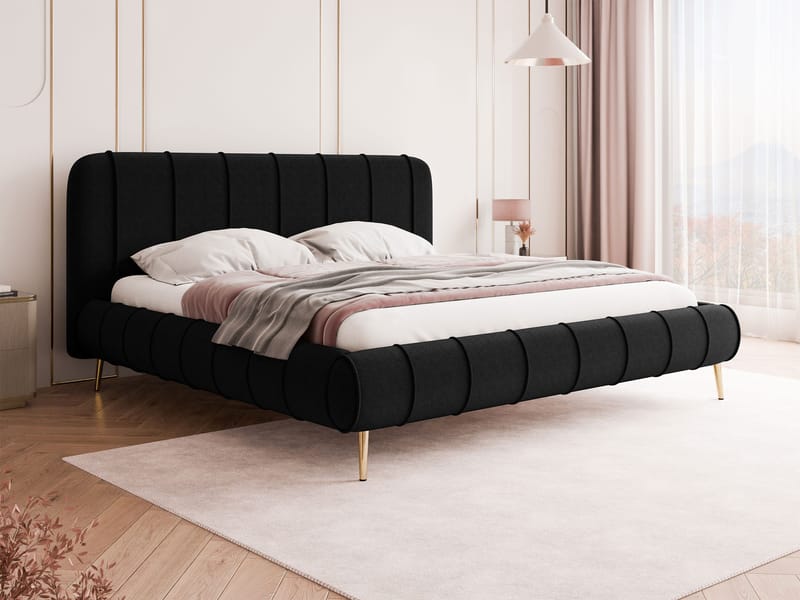 Calrosin Sängram på ben 180x200 cm med Förvaring - Svart - Möbler - Sovrum - Sängar - Sängar med förvaring