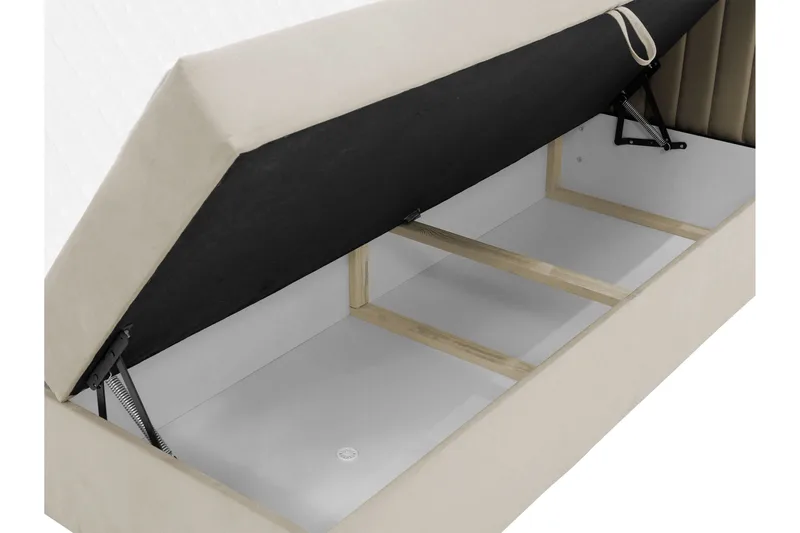 Calrosor Sängpaket Kontinentalsäng med Förvaring 140x200 cm - Grå - Möbler - Sovrum - Sängar - Komplett Sängpaket