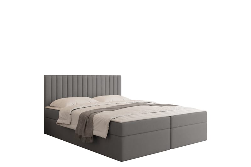 Calrosor Sängpaket Kontinentalsäng med Förvaring 140x200 cm - Grå - Möbler - Sovrum - Sängar - Komplett Sängpaket