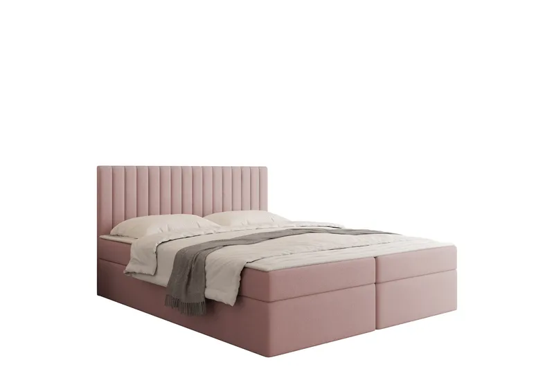 Calrosor Sängpaket Kontinentalsäng med Förvaring 140x200 cm - Rosa - Möbler - Sovrum - Sängar - Komplett Sängpaket