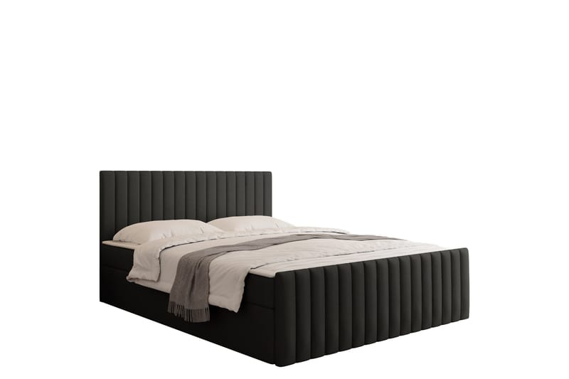 Calrosor Sängpaket Kontinentalsäng med Förvaring 140x200 cm - Svart - Möbler - Sovrum - Sängar - Komplett Sängpaket