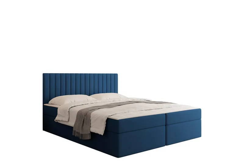Calrosor Sängpaket Kontinentalsäng med Förvaring 160x200 cm - Blå - Möbler - Sovrum - Sängar - Komplett Sängpaket
