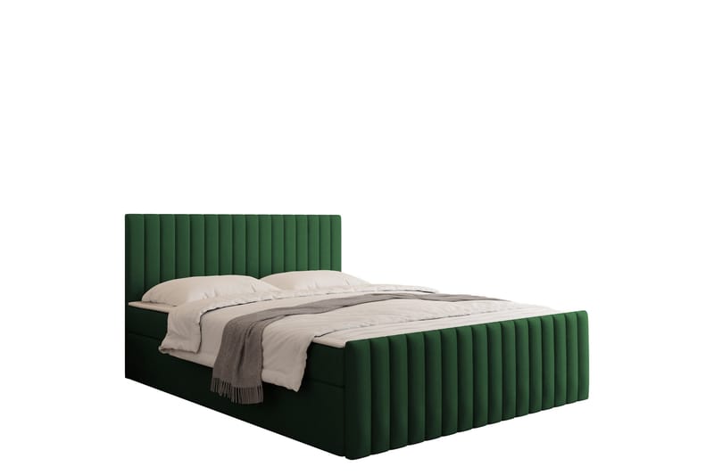 Calrosor Sängpaket Kontinentalsäng med Förvaring 160x200 cm, Grön