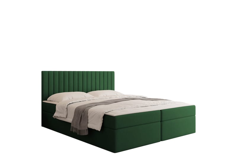 Calrosor Sängpaket Kontinentalsäng med Förvaring 160x200 cm, Grön