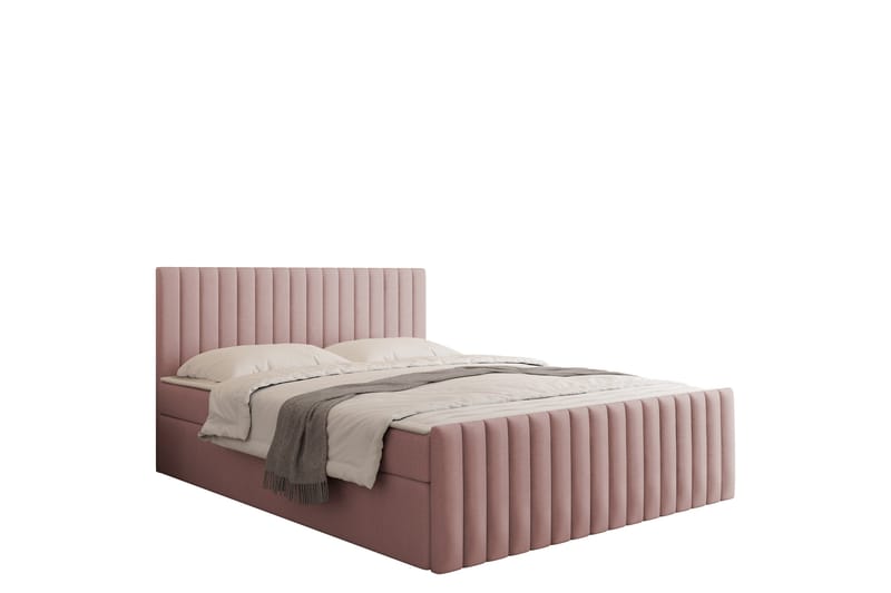 Calrosor Sängpaket Kontinentalsäng med Förvaring 180x200 cm - Rosa - Möbler - Sovrum - Sängar - Komplett Sängpaket