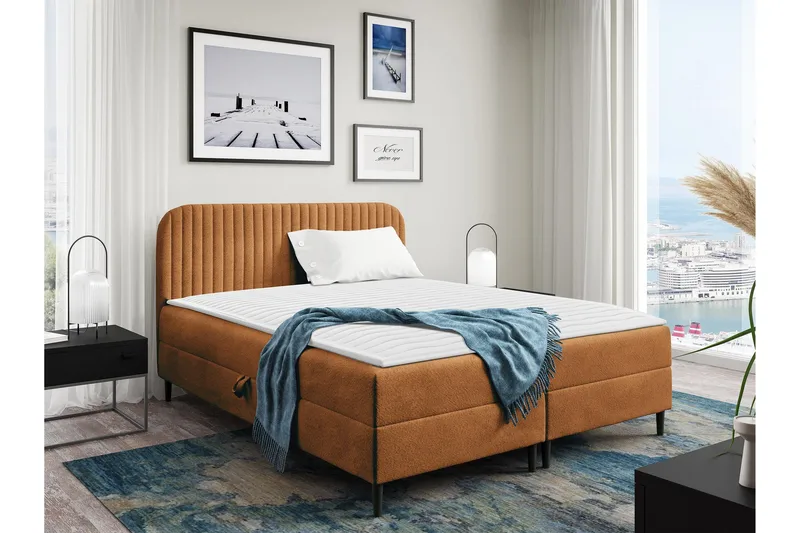 Celestine Förvaringssäng 120x200 cm, Orange