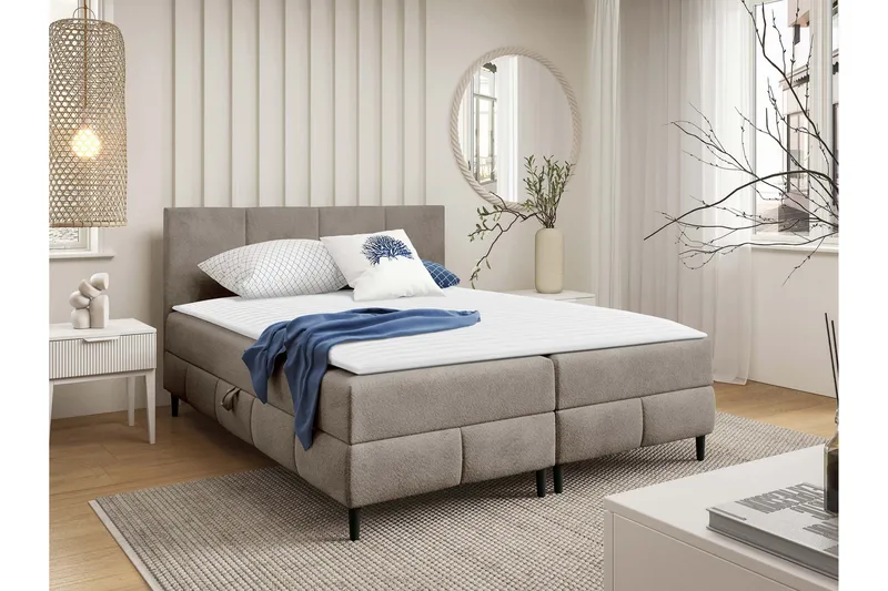 Celestine Förvaringssäng 140x200 cm, Grå