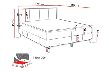 Celestine Förvaringssäng 180x200 cm - Svart - Möbler - Sovrum - Sängar - Komplett Sängpaket