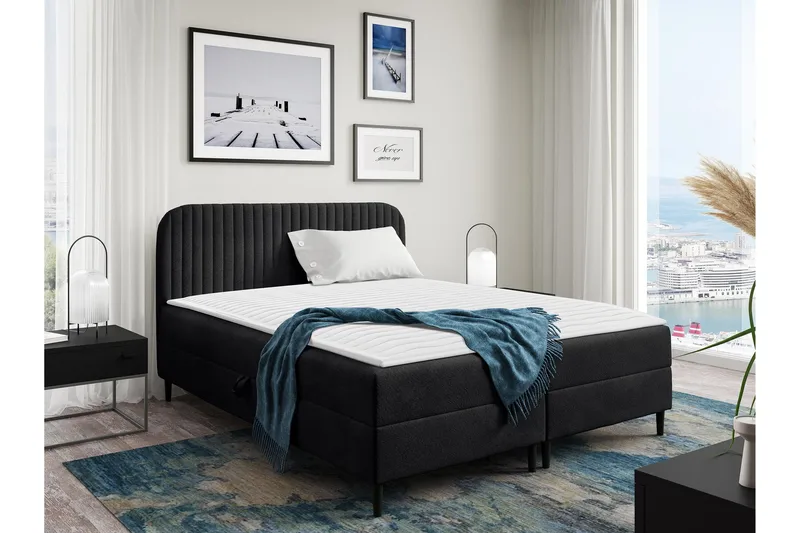Celestine Förvaringssäng 180x200 cm - Svart - Möbler - Sovrum - Sängar - Komplett Sängpaket