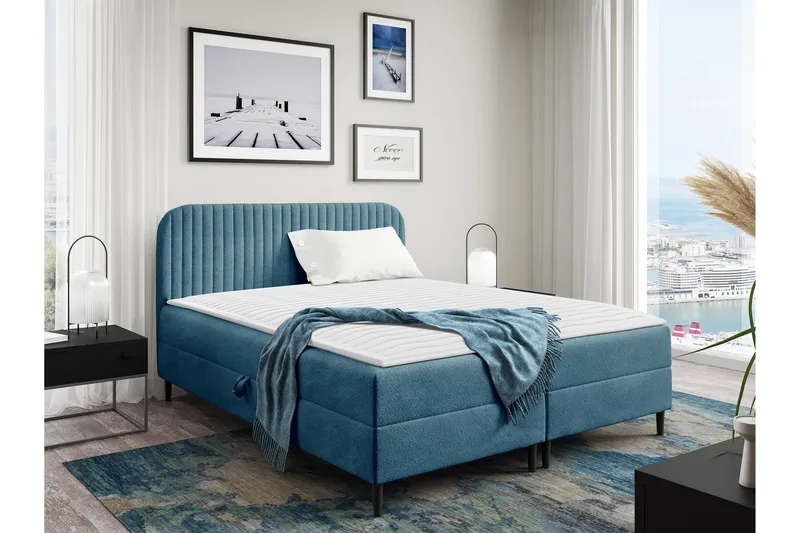 Celestine Förvaringssäng 200x200 cm - Beige - Möbler - Sovrum - Sängar - Komplett Sängpaket