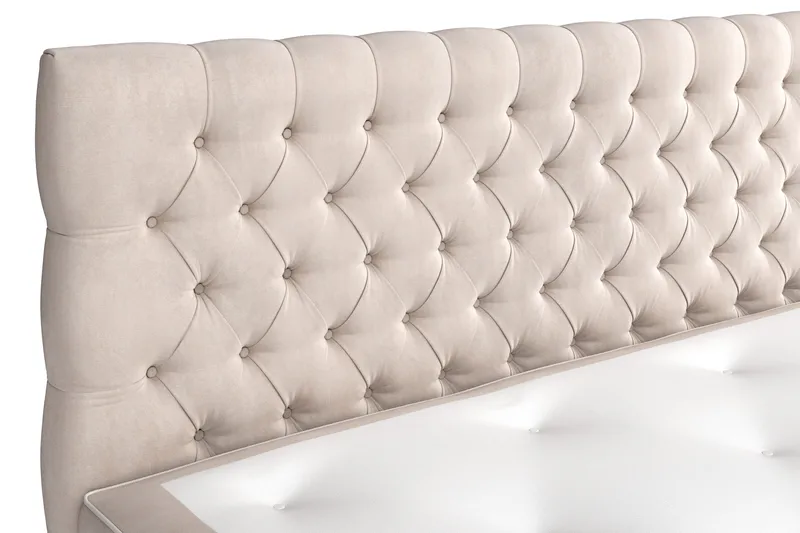 Celine Kontinentalsäng 160x200cm - Beige/Sammet - Möbler - Sovrum - Sängar - Kontinentalsängar