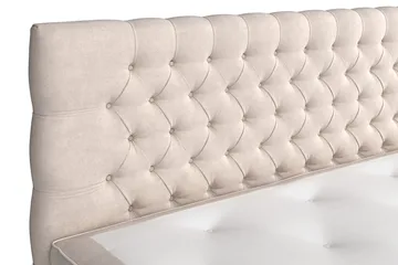 Celine Kontinentalsäng 210x210cm - Beige/Sammet - Möbler - Sovrum - Sängar - Komplett Sängpaket