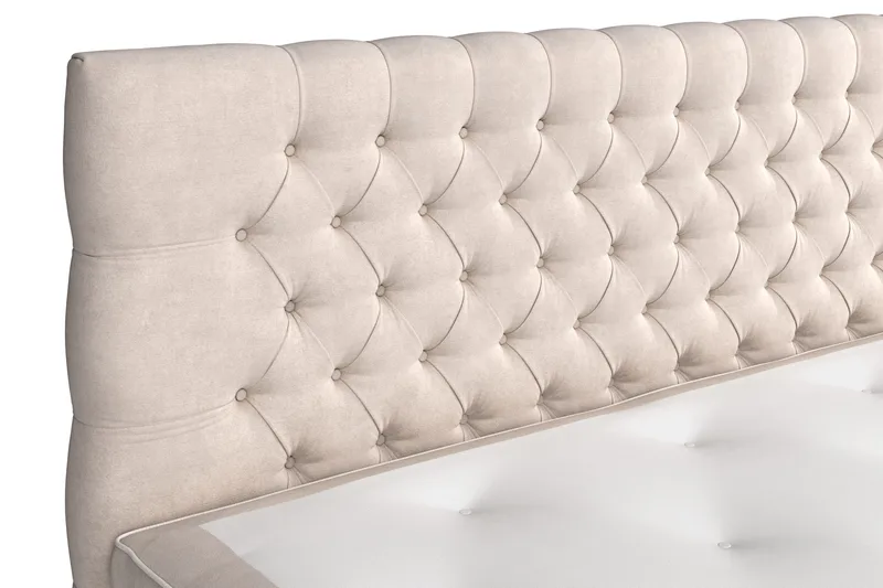 Celine Kontinentalsäng 210x210cm - Beige/Sammet - Möbler - Sovrum - Sängar - Komplett Sängpaket