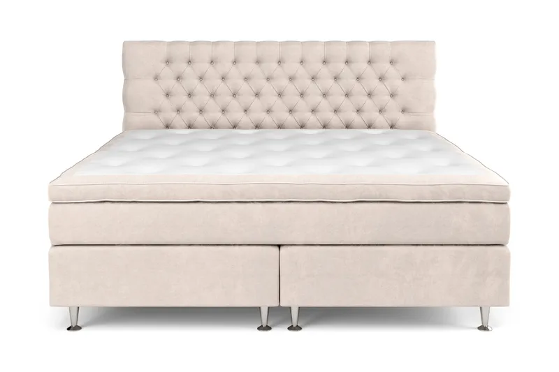 Celine Kontinentalsäng 210x210cm - Beige/Sammet - Möbler - Sovrum - Sängar - Komplett Sängpaket