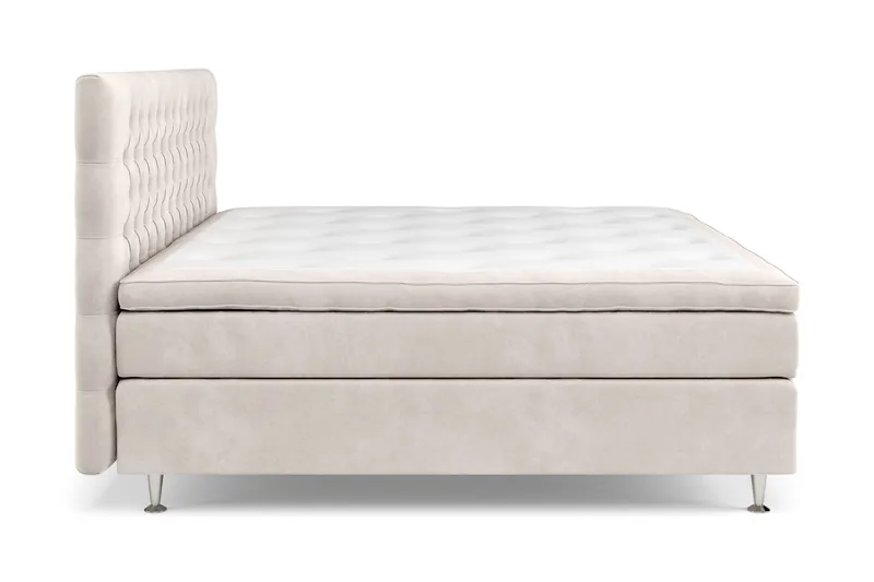 Celine Kontinentalsäng 210x210cm - Beige/Sammet - Möbler - Sovrum - Sängar - Komplett Sängpaket
