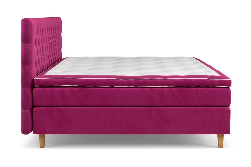 Celine Kontinentalsäng 210x210cm - Rosa/Sammet - Möbler - Sovrum - Sängar - Komplett Sängpaket