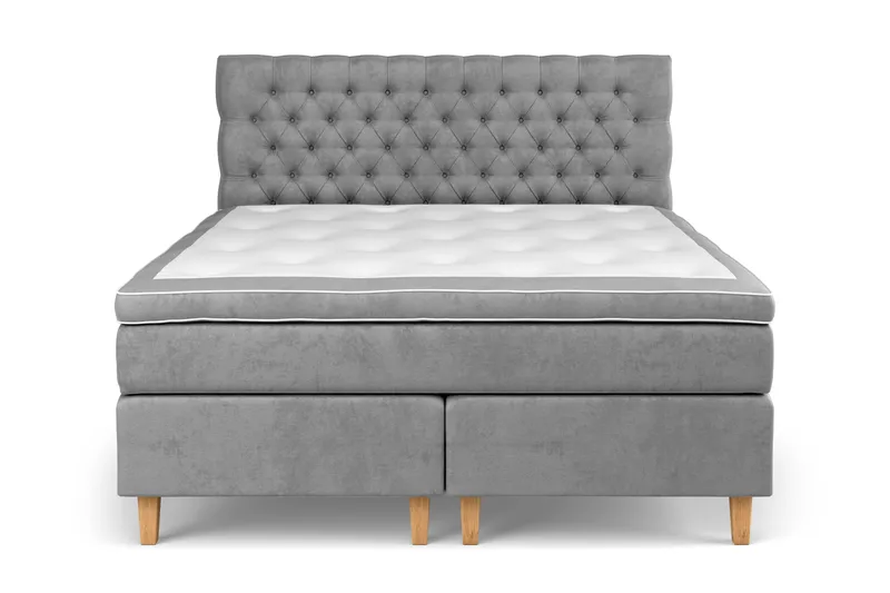 Celine Sängpaket 160x200cm - Grå/Sammet - Möbler - Sovrum - Sängar - Komplett Sängpaket