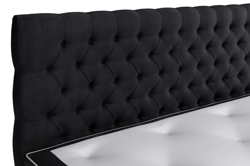 Celine Sängpaket 160x200cm - Svart/Sammet - Möbler - Sovrum - Sängar - Komplett Sängpaket