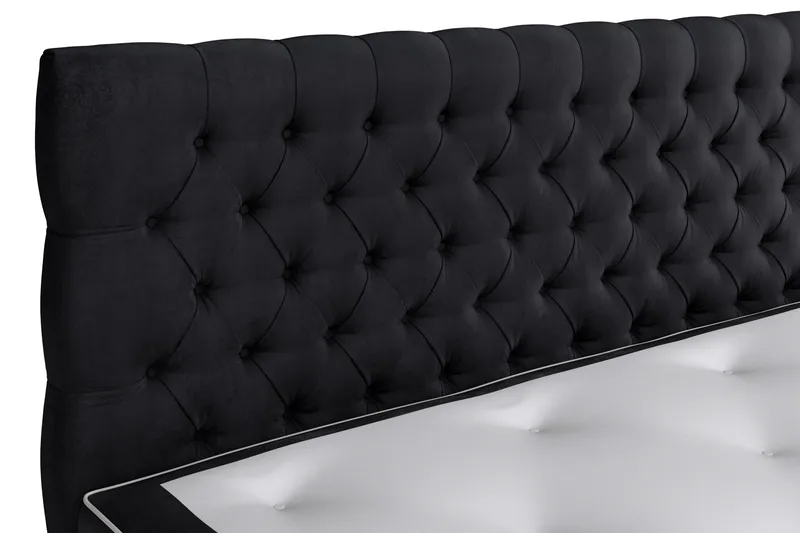 Celine Sängpaket 180x200 cm - Svart/Sammet - Möbler - Sovrum - Sängar - Komplett Sängpaket