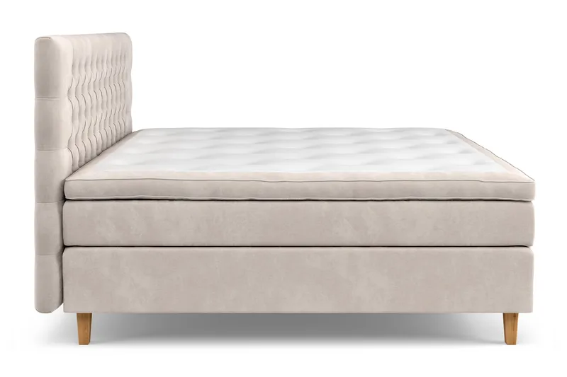 Celine Sängpaket 210x210cm - Beige/Sammet - Möbler - Sovrum - Sängar - Komplett Sängpaket