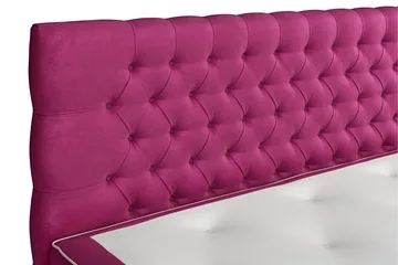 Celine Sängpaket 210x210cm - Rosa/Sammet - Möbler - Sovrum - Sängar - Komplett Sängpaket