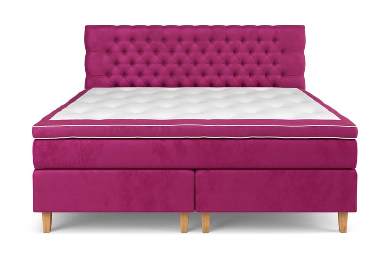 Celine Sängpaket 210x210cm - Rosa/Sammet - Möbler - Sovrum - Sängar - Komplett Sängpaket