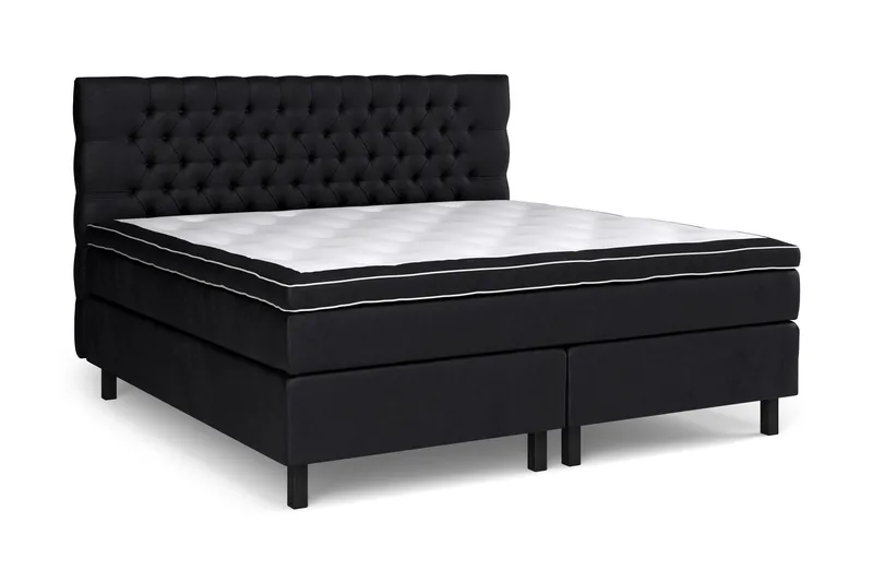 Celine Sängpaket 210x210cm - Svart/Sammet - Möbler - Sovrum - Sängar - Kontinentalsängar