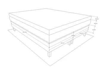 Charleston Komplett Sängpaket160x200 cm - Svart - Möbler - Sovrum - Sängar - Komplett Sängpaket