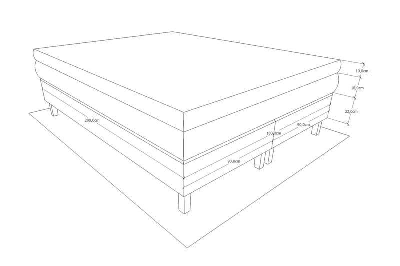 Charleston Komplett Sängpaket160x200 cm - Svart - Möbler - Sovrum - Sängar - Komplett Sängpaket