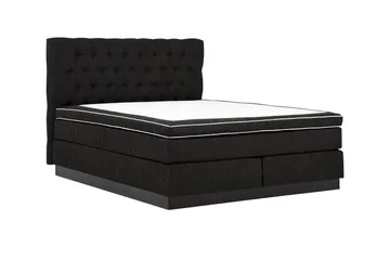 Charleston Kontinentalsäng 160x200 Fast Polyeterskum - Svart - Möbler - Sovrum - Sängar - Kontinentalsängar