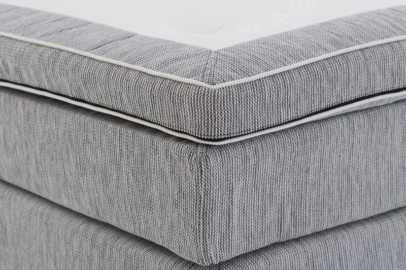 Charleston Kontinentalsäng 180x200 Fast Polyeterskum - Ljusgrå - Möbler - Sovrum - Sängar - Kontinentalsängar