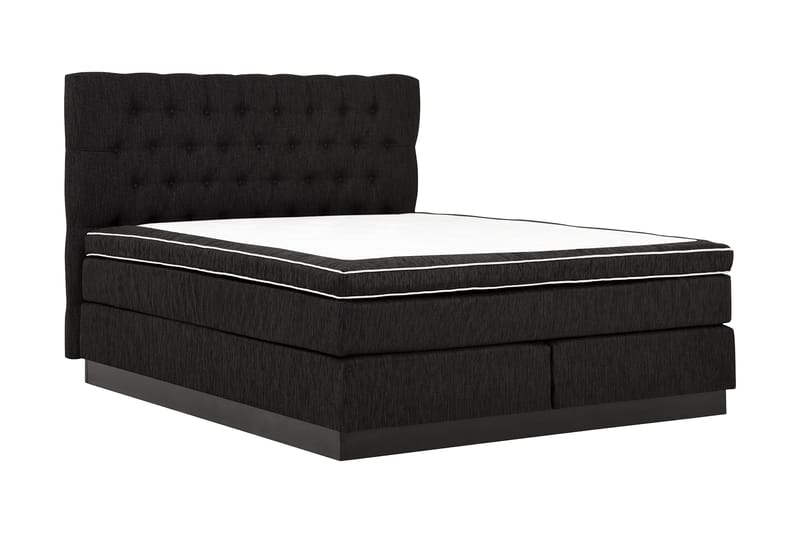 Charleston Kontinentalsäng 180x200 Fast Polyeterskum - Svart - Möbler - Sovrum - Sängar - Kontinentalsängar