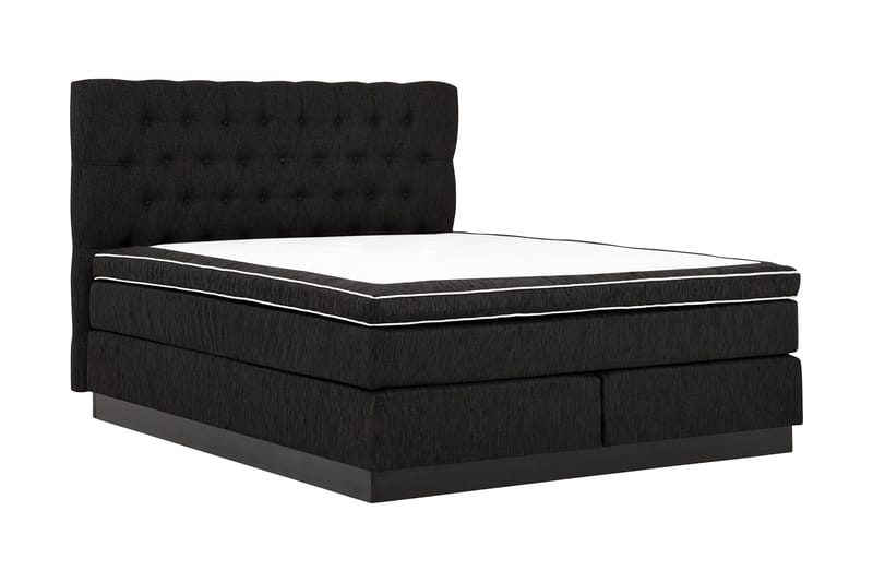 Charleston Kontinentalsäng 180x200 Fast Polyeterskum - Svart - Möbler - Sovrum - Sängar - Kontinentalsängar